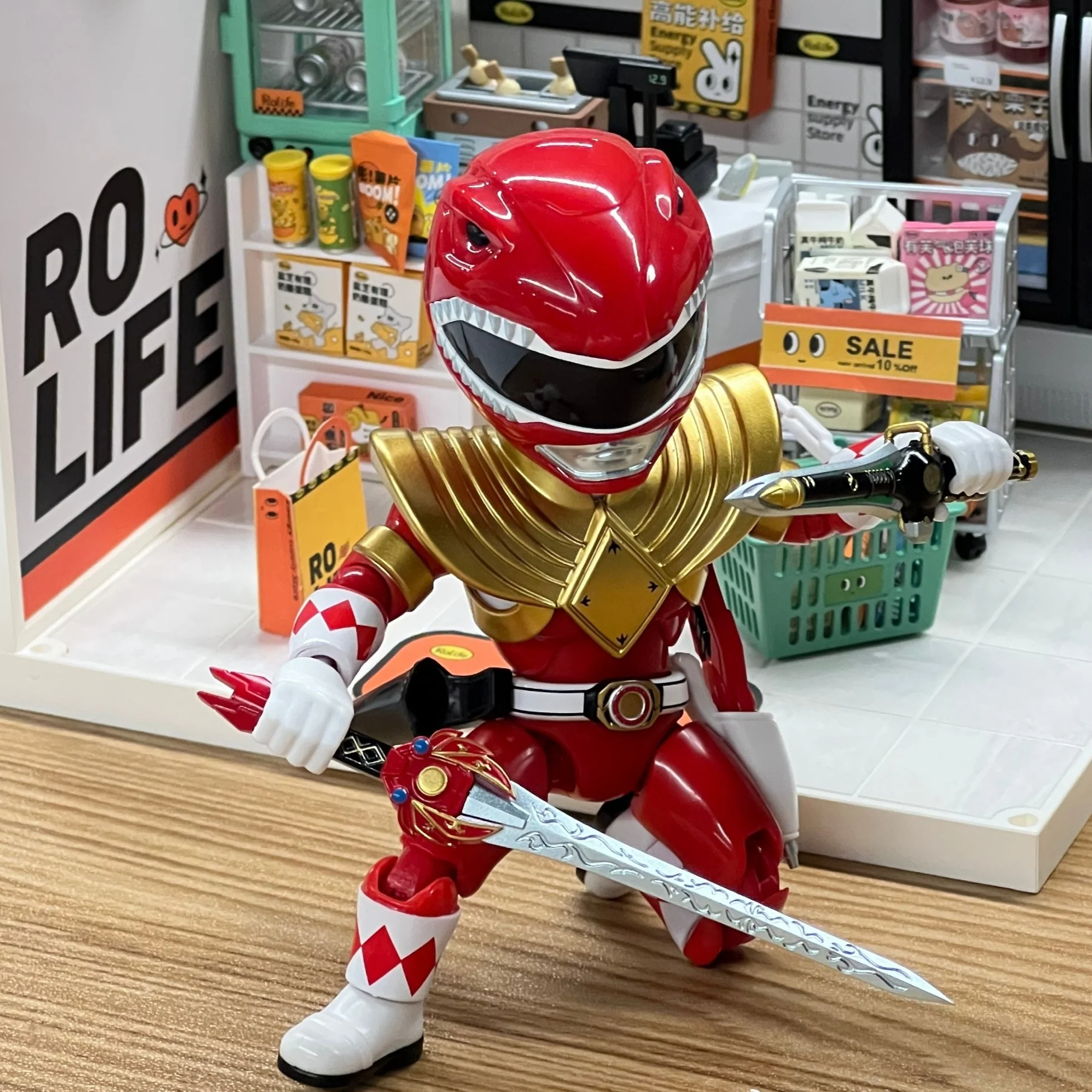Action Q Shielded Mighty Morphin Red Ranger - Image 3