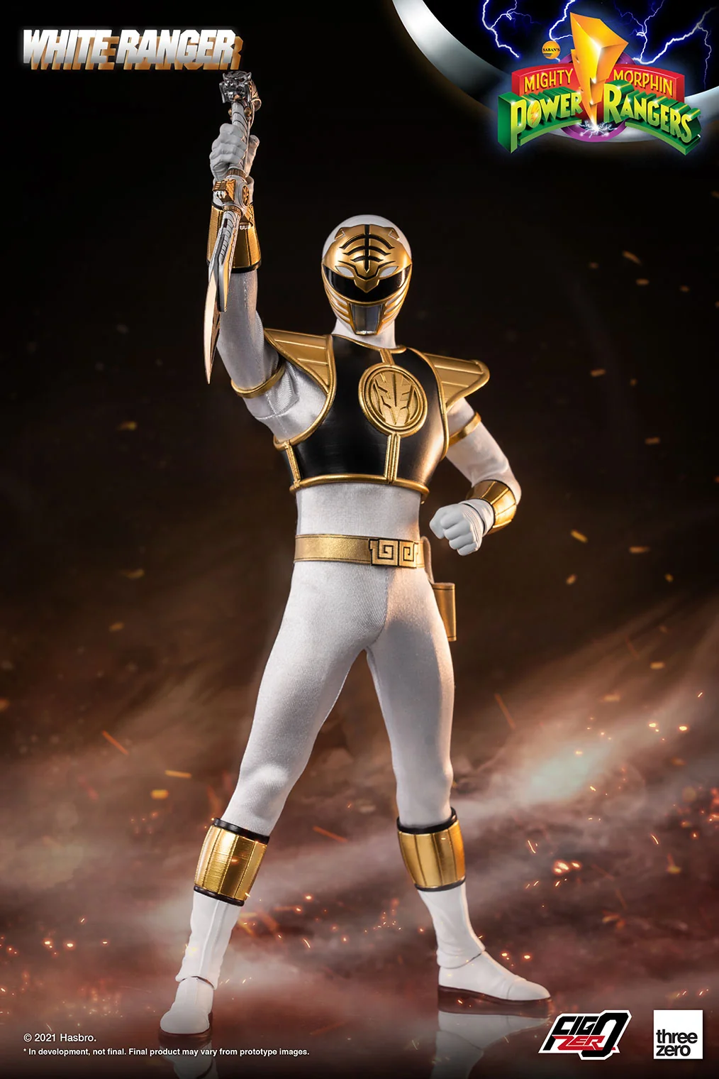 FigZero Power Rangers White Ranger 1/6 Figure (Reissue) - Image 4