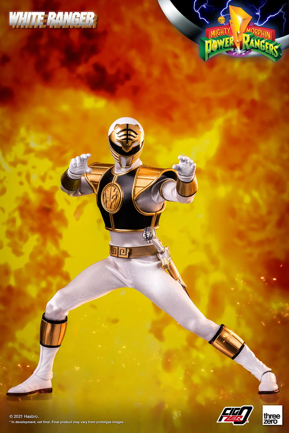 FigZero Power Rangers White Ranger 1/6 Figure (Reissue) - Image 7