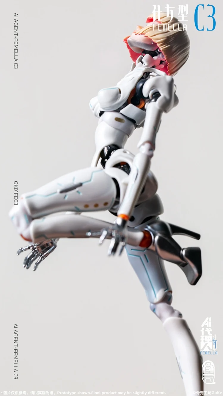 GUKE Agent-Femella C3 1/2 Action Figure - Solid Color Ver - Image 3