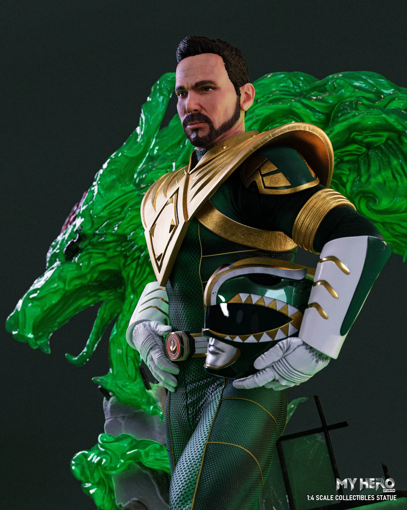 My Hero Studios BITS Tribute Green Ranger 1/4 Scale Collectible Statue - Image 14
