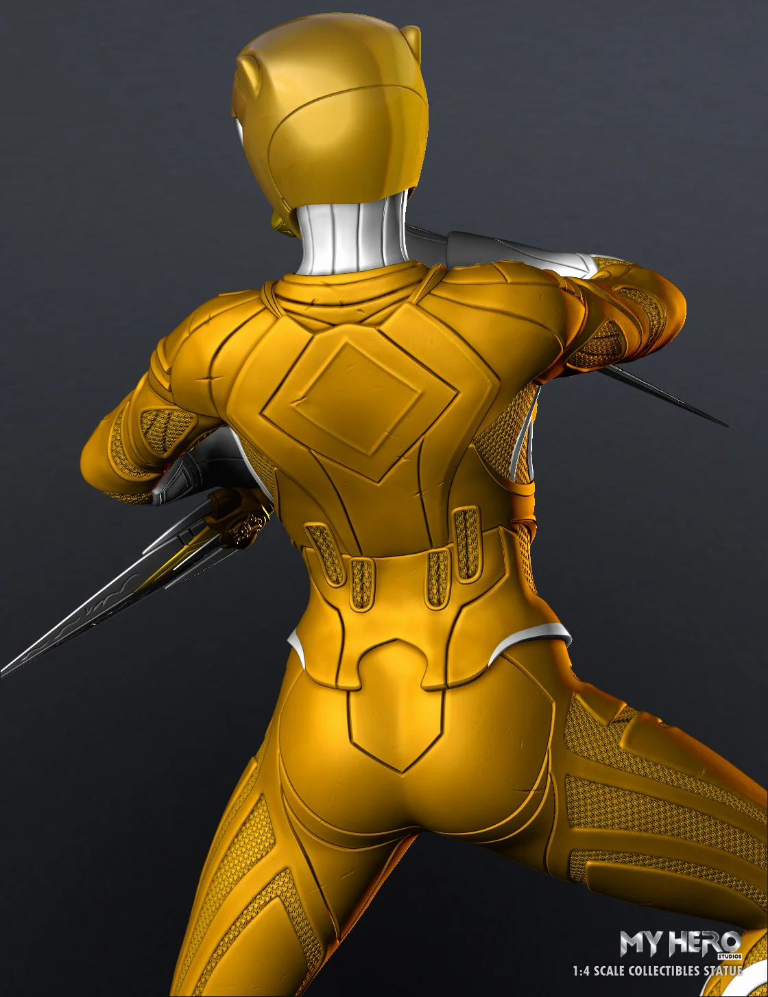 My Hero Studios Yellow Ranger 1/4 Scale Collectible Statue - Image 10