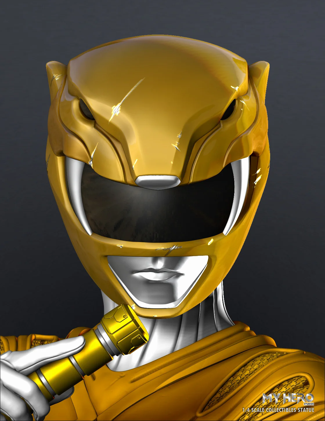 My Hero Studios Yellow Ranger 1/4 Scale Collectible Statue - Image 9