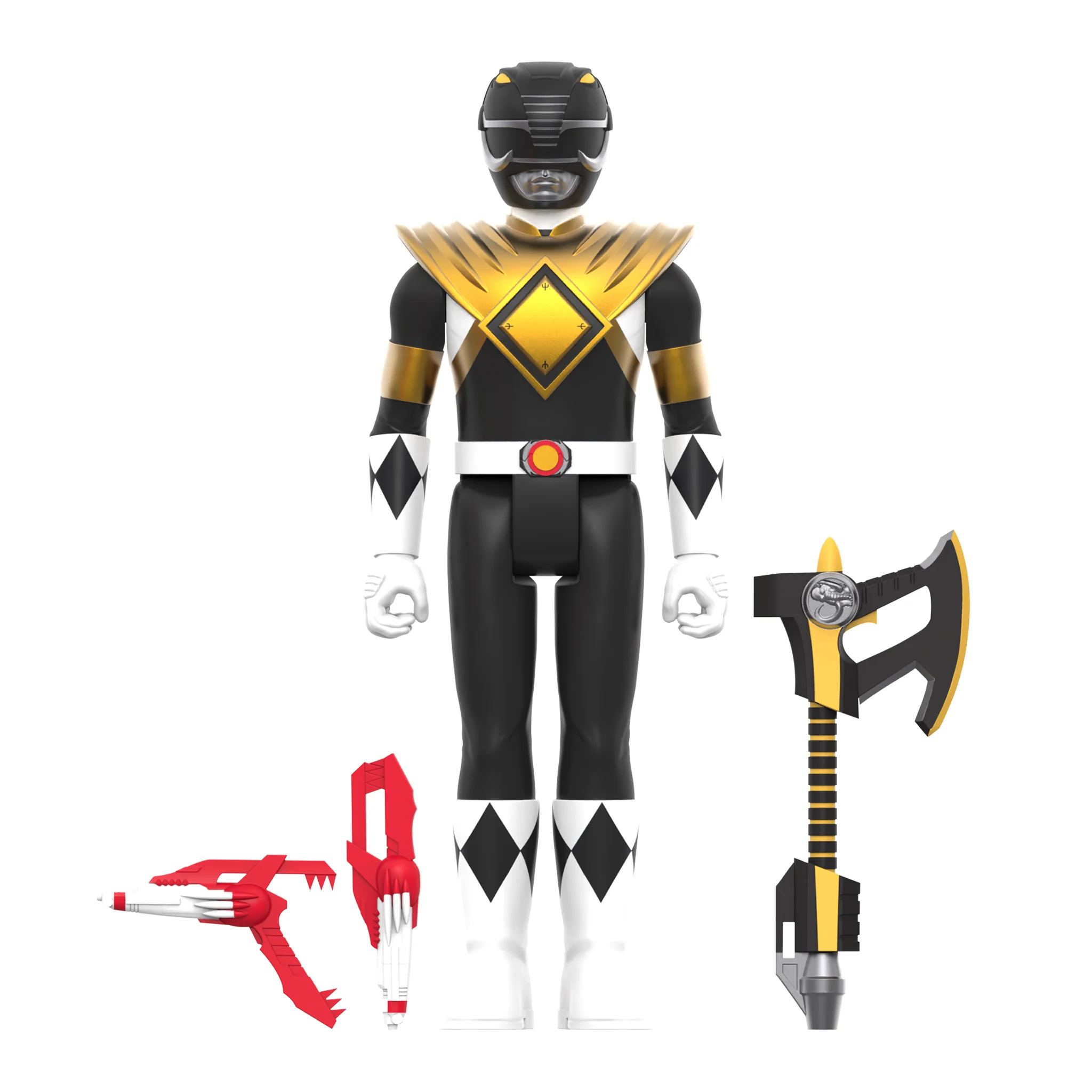 Power Rangers ReAction Figure Wave 4 - Black Ranger (Dragon Shield) - Image 2