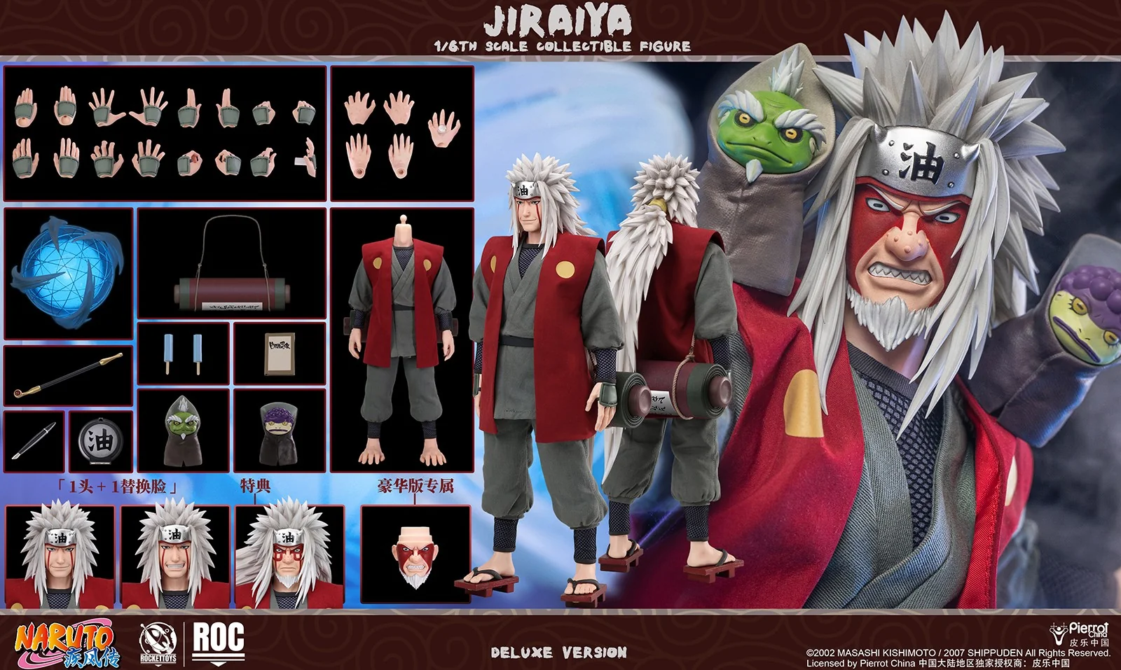 [PREORDER] ROCKET TOYS Jiraiya - Naruto 1/6 Scale Action Figure - Image 27