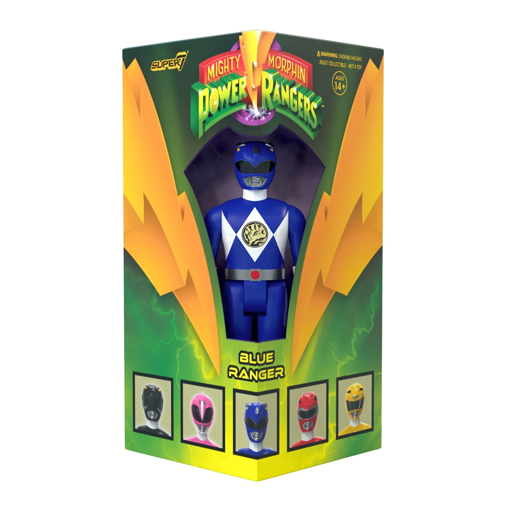 SDCC 2023 Blue Ranger Triangle Box ReAction Figure - Image 3