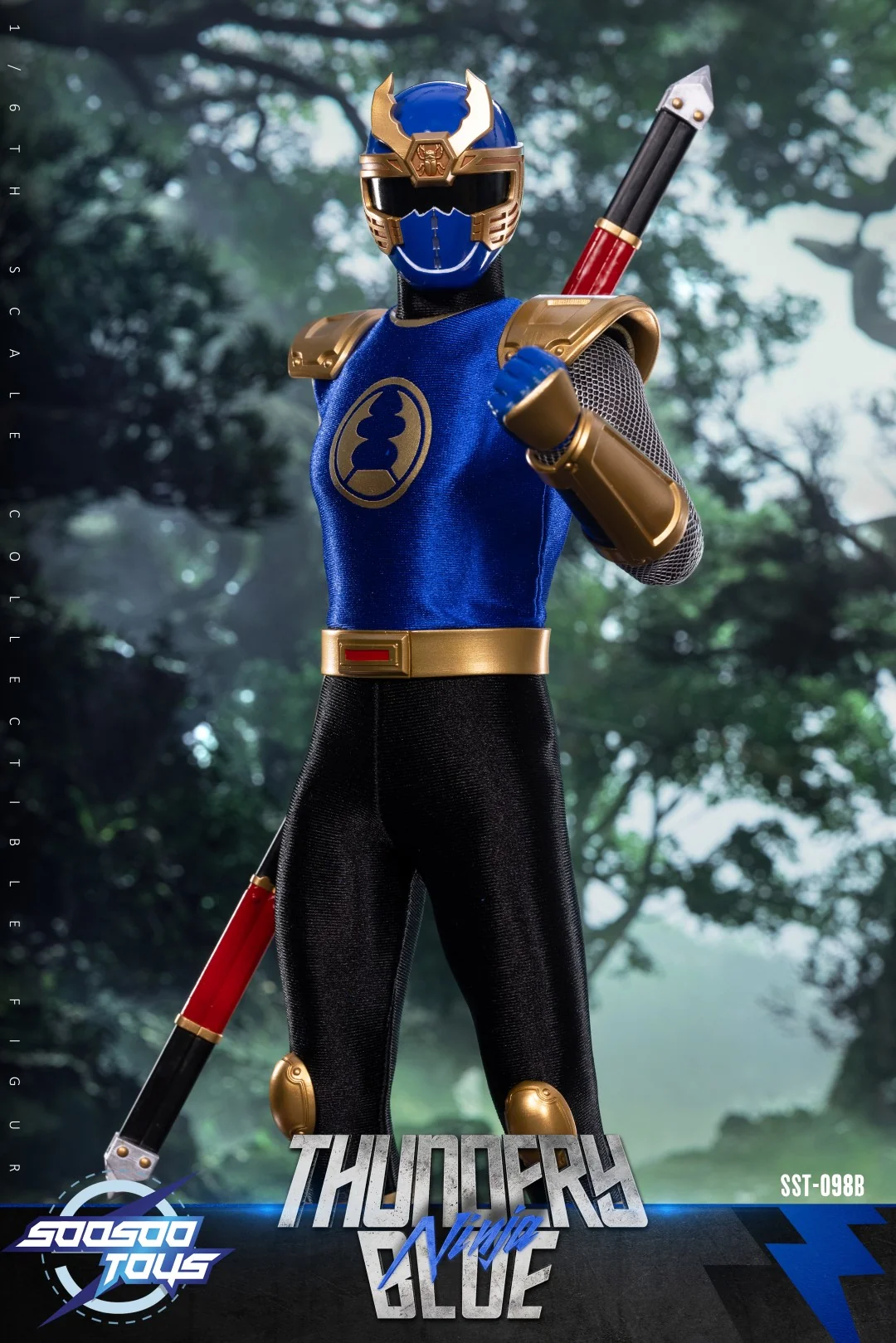 [PREORDER] Soosootoys SST-098 Thundery Red & Blue Ninja 1/6 Action Figure Set - Image 5