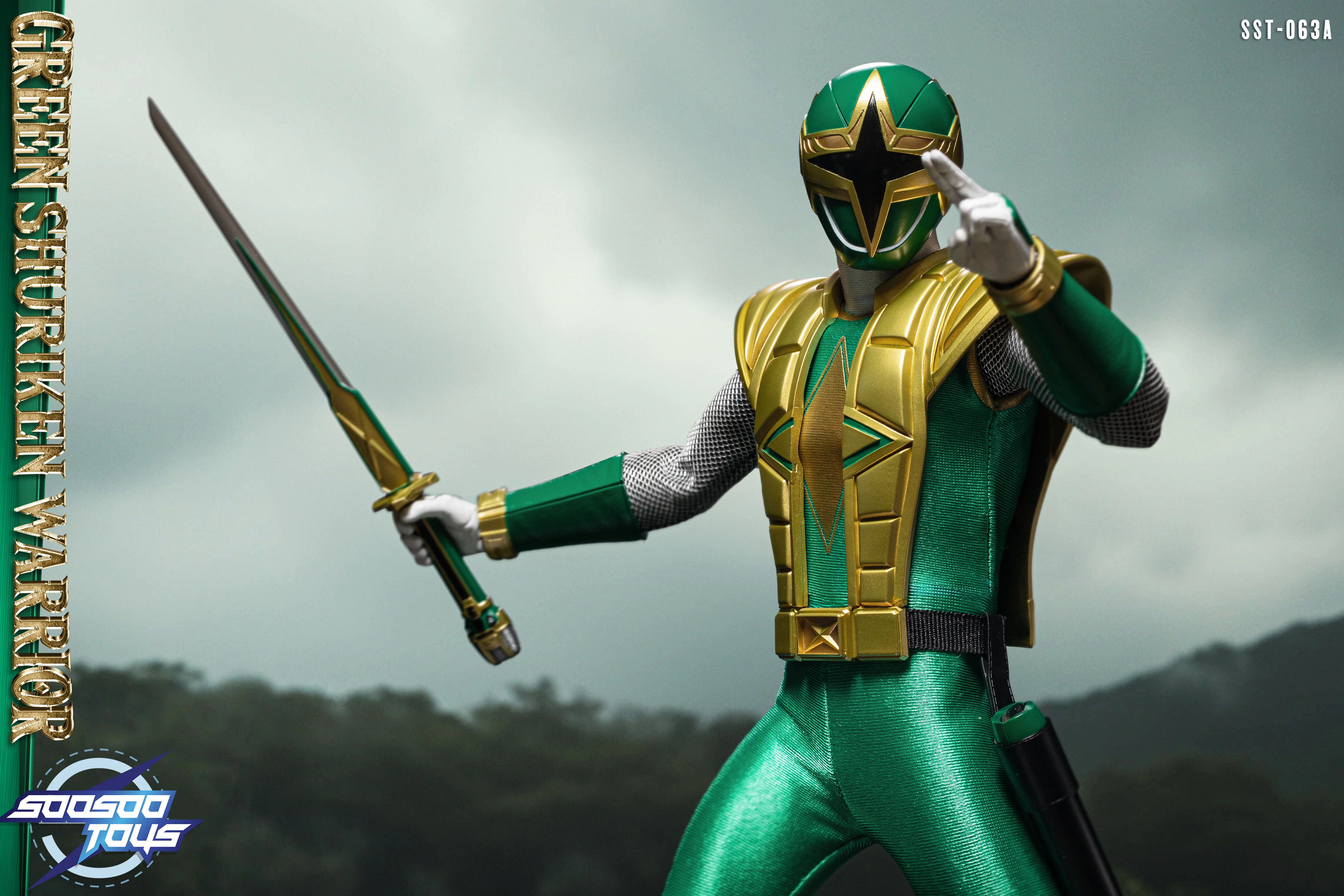 SST063A Green Shuriken Warrior 1/6 Scale Action Figure - Image 5