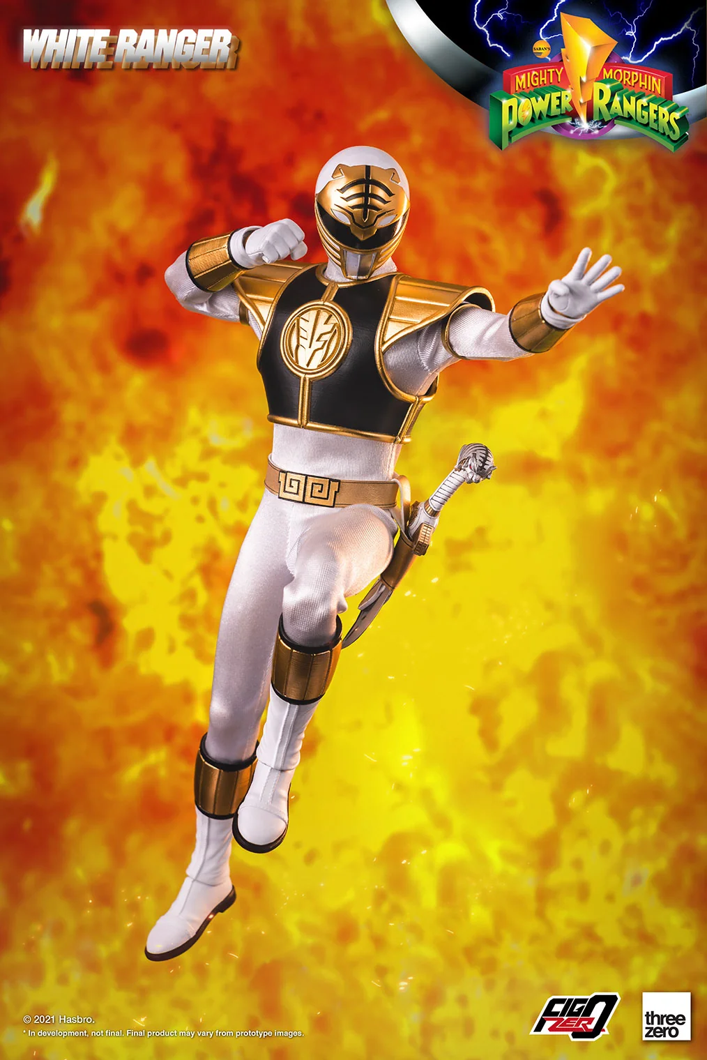 ThreeZero White Ranger 1/6 Scale Action Figure - Image 10